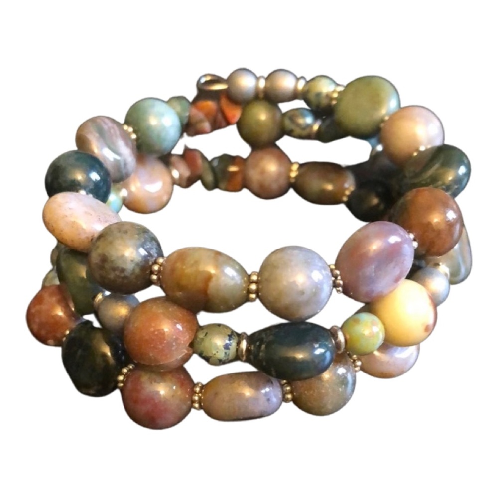 Hand crafted Fancy jasper bracelet